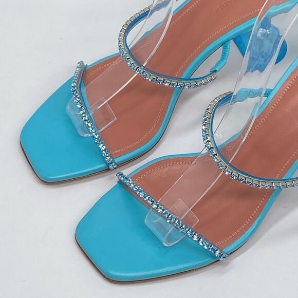 Amina Muaddi Gilda embellished PVC mules size 38 - Picture 8 of 16